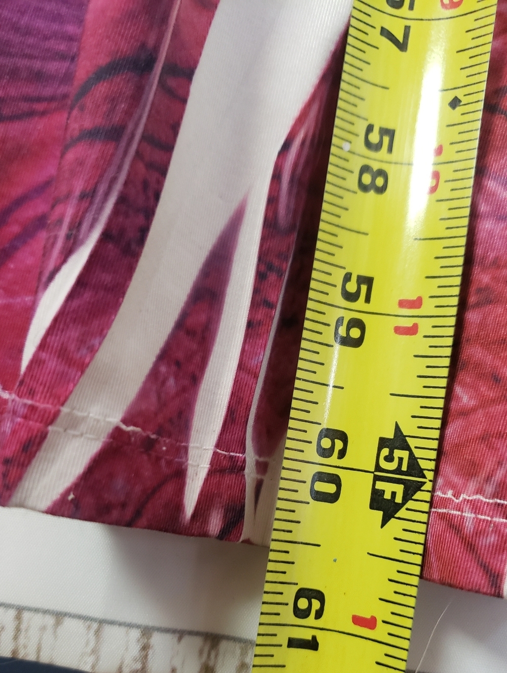 ONE WORLD Pink & Purple Sublimation Maxi Dress Crochet Straps Stretchy XL 1i - Picture 7 of 9